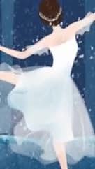 下雪湖面芭蕾女孩大寒视频的预览图